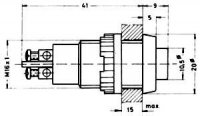 Pulsante in bachelite 2A - 125V - 49 mm