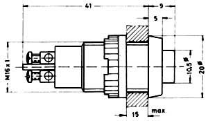 Pulsante in bachelite 2A - 125V - 49 mm - Clicca l'immagine per chiudere