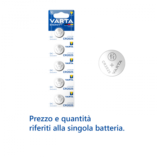 Pila Litio Bottone CR2025 in Blister 5pz - Clicca l'immagine per chiudere