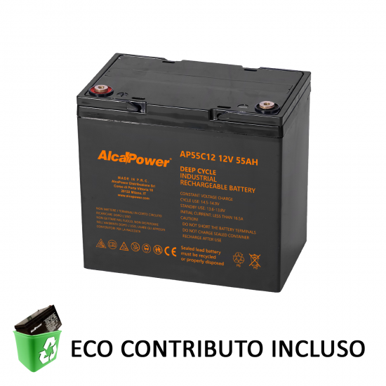 Ricaricabile Ermetica Piombo Ciclica 12V 55Ah - Clicca l'immagine per chiudere