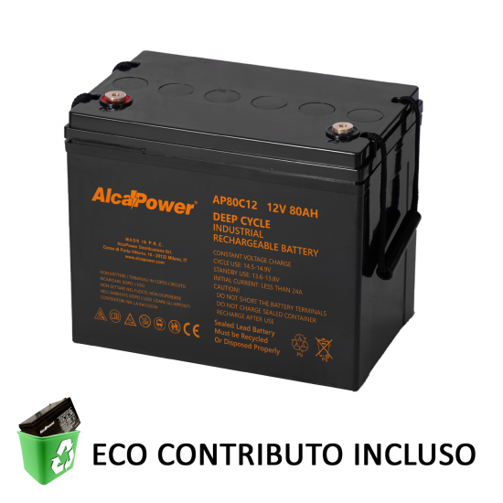 Ricaricabile Ermetica Piombo Ciclica 12V 80Ah - Clicca l'immagine per chiudere