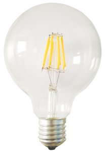 Lampada LED 8W G95 FILAMENTO 230VCA 3000K 136X95 G95