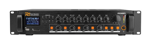 Amplificatore PA 360W - 100V - 4 zone regolabili singolarmente - Clicca l'immagine per chiudere