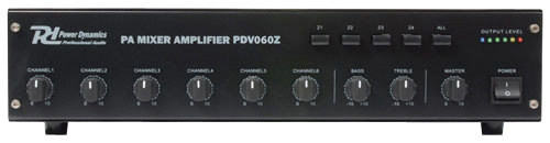 Amplificatore 60W/100V 4 zone PDV060Z - Clicca l'immagine per chiudere