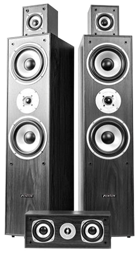 Sistema Home Theatre 5.0 da 335W, colore nero stampa legno, Mo - Clicca l'immagine per chiudere