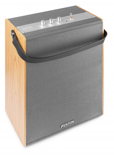 Diffusore Bluetooth da 40W stile Vintage in legno chiaro, woofe - Clicca l'immagine per chiudere