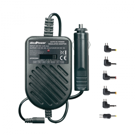 Adatt.Veic. 1.5-3-4.5-5-6-9-12V DC 3A Inp 12-16V - Clicca l'immagine per chiudere