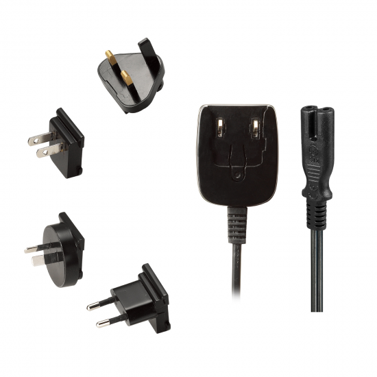 Cavo di rete AC con 4 adattatori UK, SAA, AF, U - Clicca l'immagine per chiudere